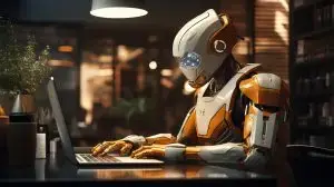 Robot thinking about AI News