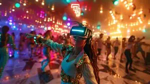 Girl dancing to the latest viral social media trends and songs