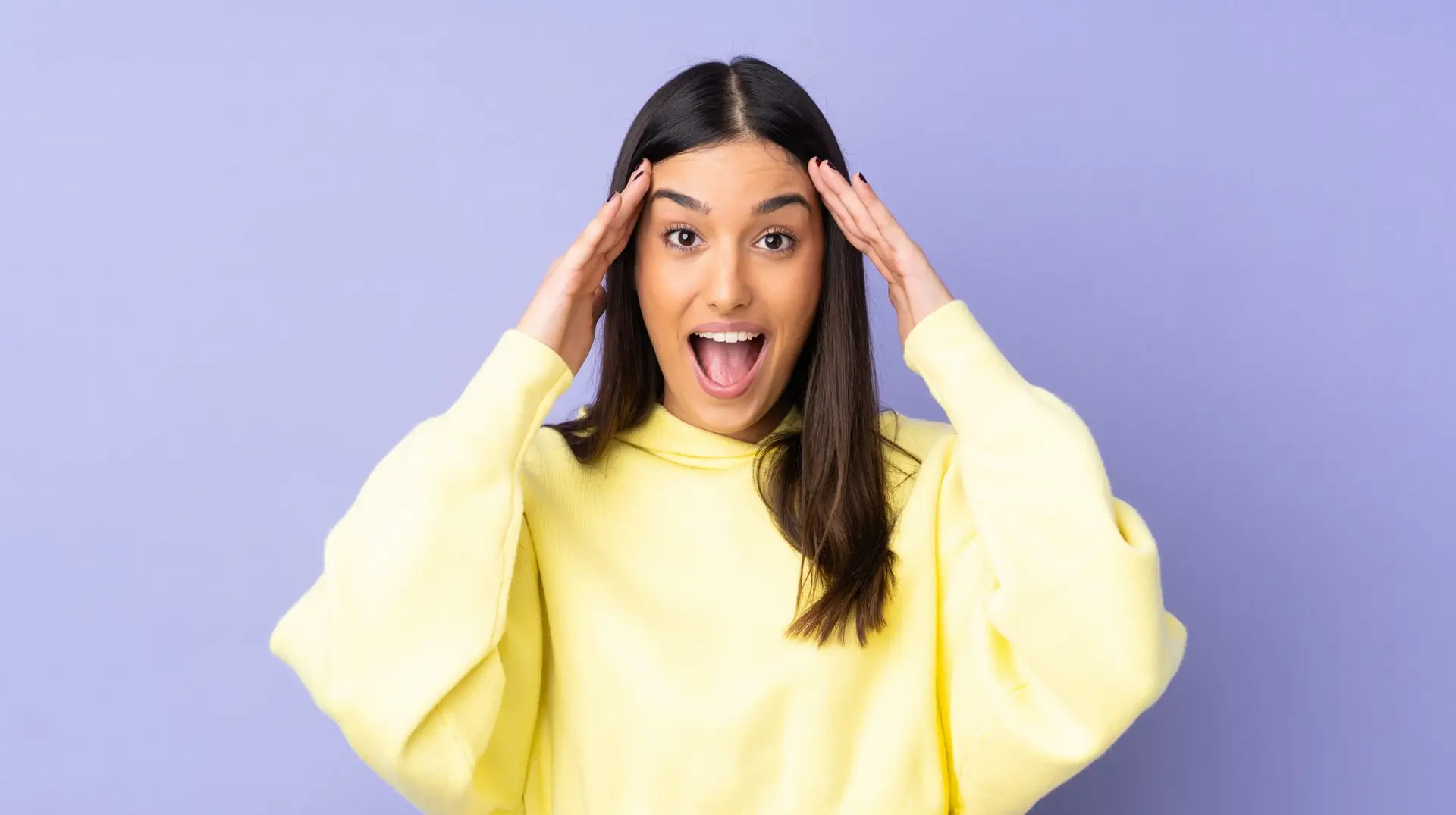 Woman being surprised