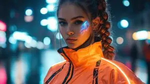Cyberpunk Fashion: Neon City Portrait