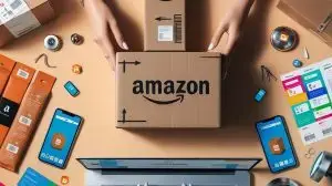 amazon logo on a box