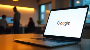 google logo on a computer