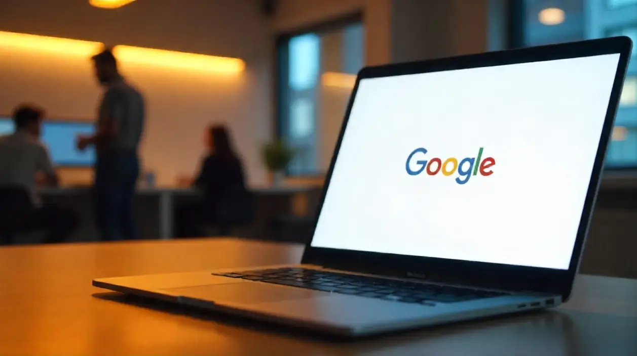 google logo on a computer