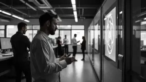 man working on a project