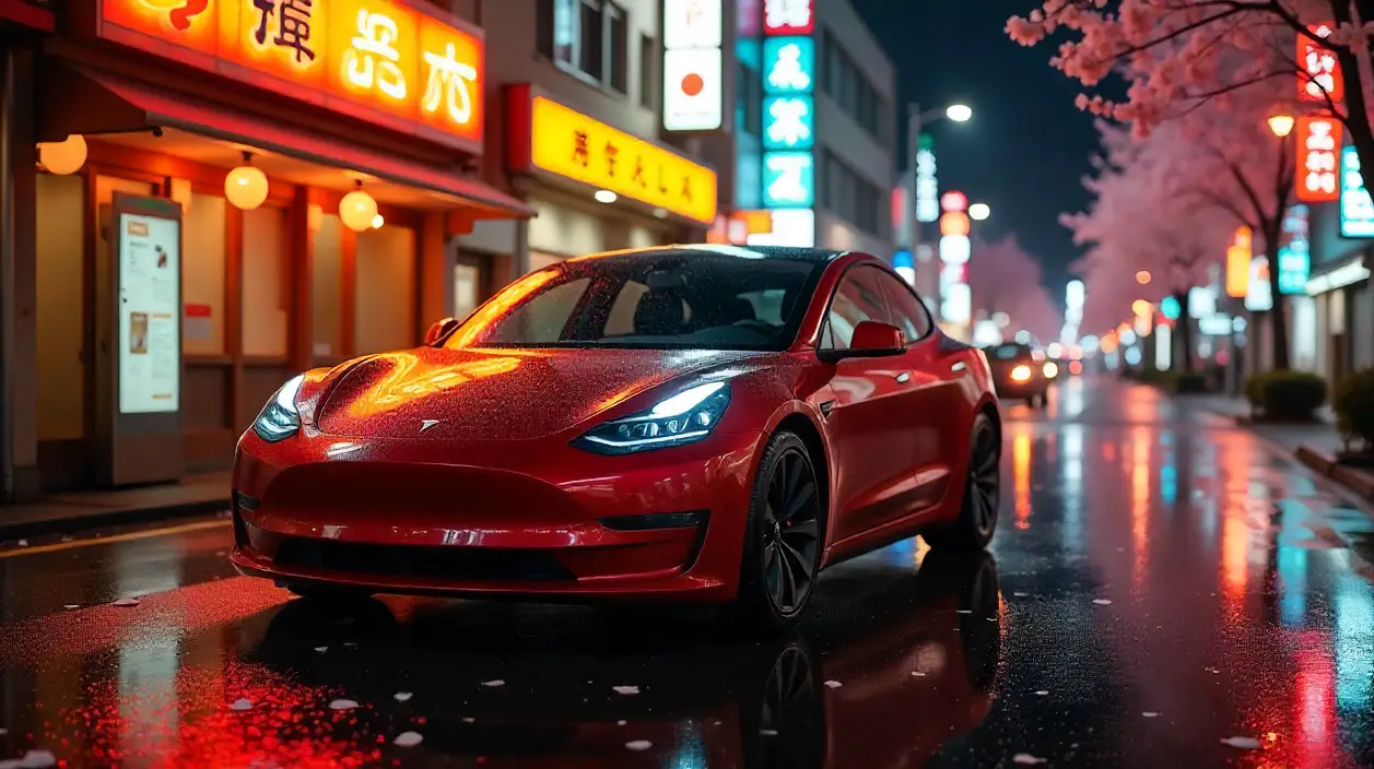 tesla car in japan