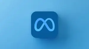 meta logo in blue