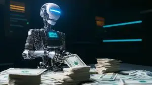 robot counting money