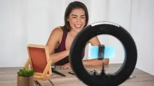 Young,Influencer,Woman,Creating,Social,Media,Videos,With,Smartphone,Camera