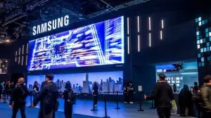 Las,Vegas,,Nv,1-12-2024:,Samsung,Booth,During,Ces.,The,Multinational