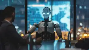 AI robot hosts business event on automation, collaboration, cyber tech, and workforce dev AIG62