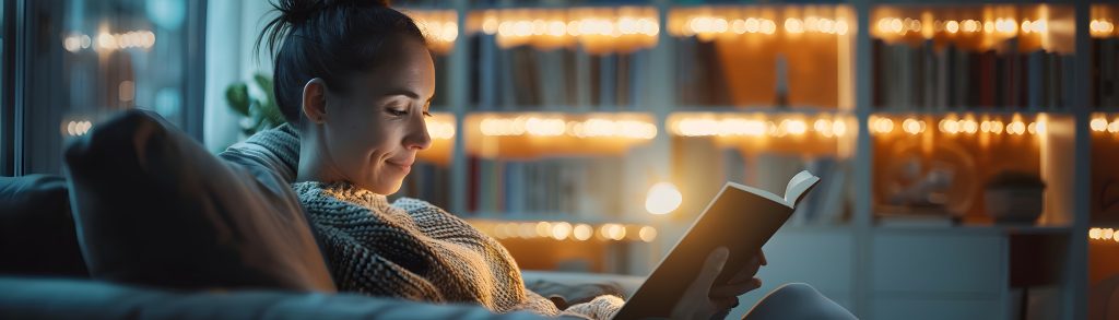 marketing-specialist-relaxing-bath-listening-podcast-social-media-trends-relaxation