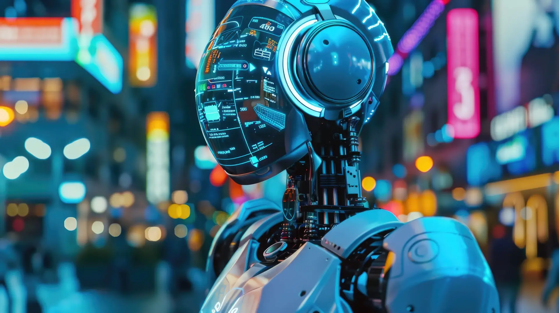 Robot on City Street