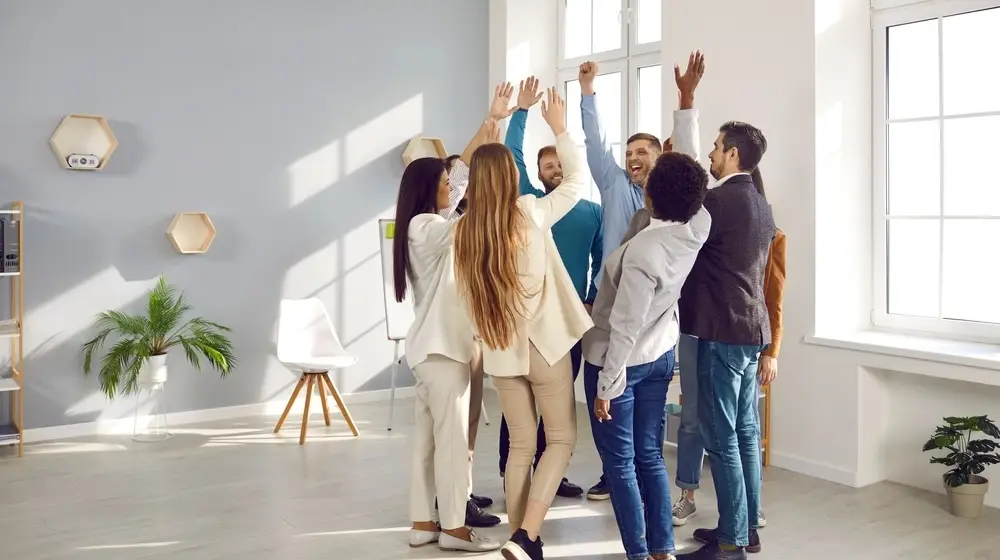 Happy,Diverse,Business,Team,Celebrating,Success,And,Having,Fun,All