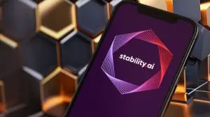 Kyiv,,Ukraine,-,March,17,,2024,Stabilityai,Logo,On,Iphone