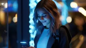 Woman Looking at Smart Phone