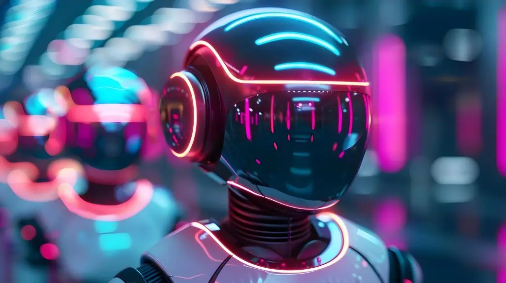 Futuristic digital insurance claims processing assistants with modern design and vibrant accents. Concept Insurance Technology, Digital Assistants, Claims Processing, Modern Design, Vibrant Accents