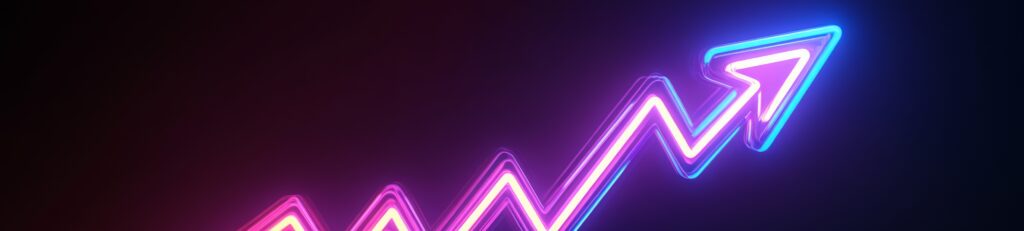 vibrant arrow going up