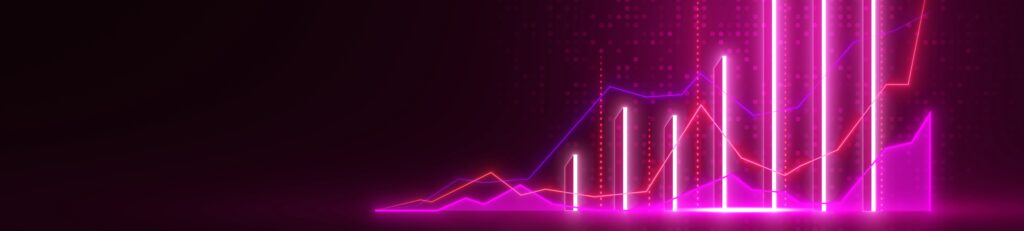 futuristic graph going up 