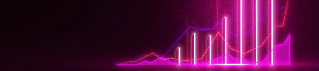 futuristic graph going up 