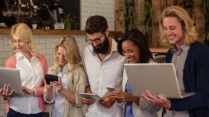 marketing team talking about viral trends