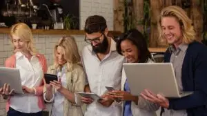 marketing team talking about viral trends