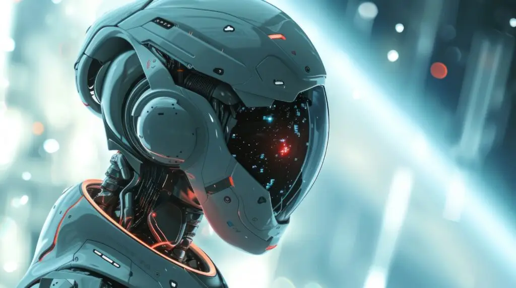Futuristic AI Robot in Space Exploration illustration