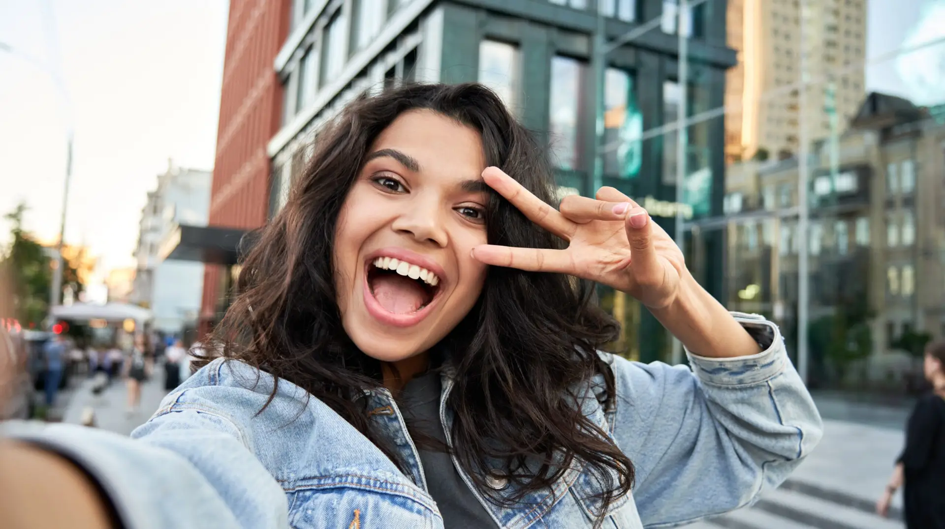 Woman posing for a selfie