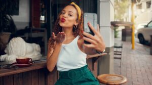 Girl posing for a picture