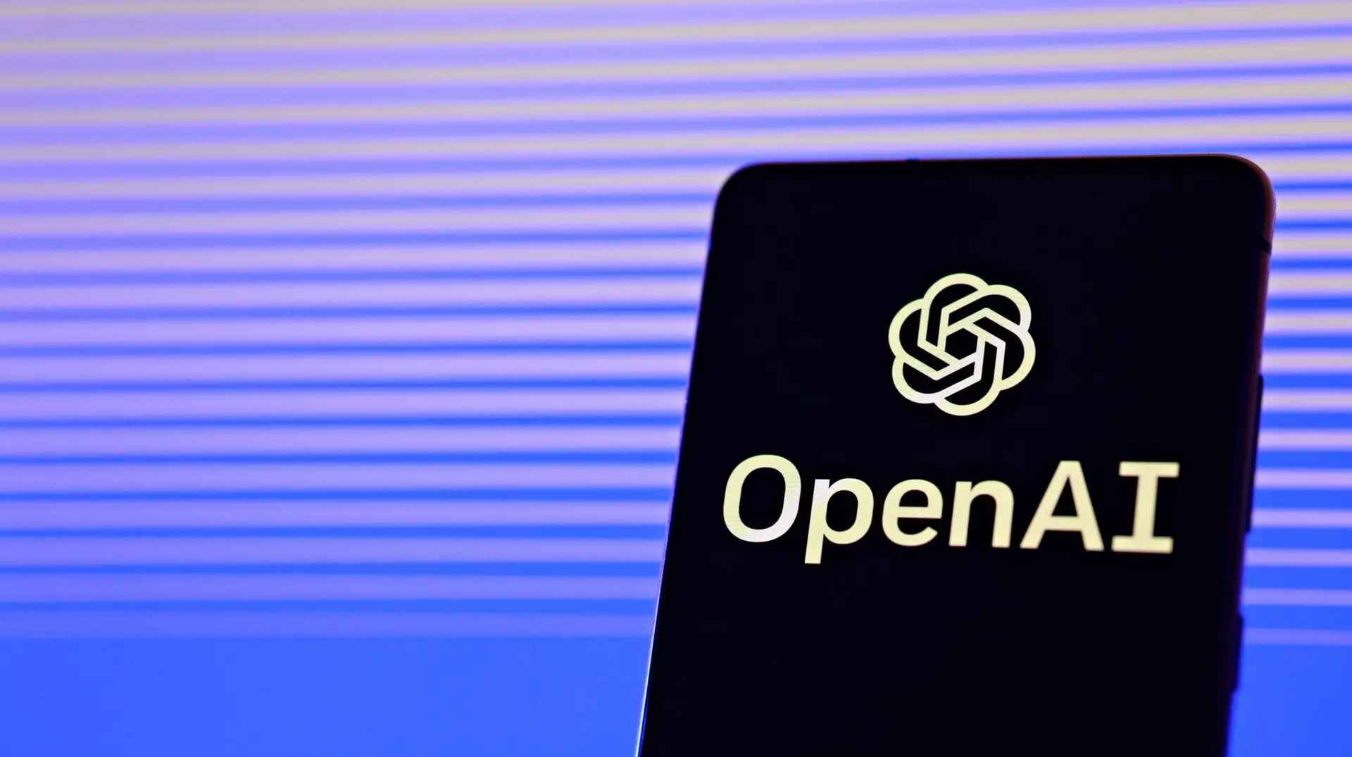 openai logo on an iphone