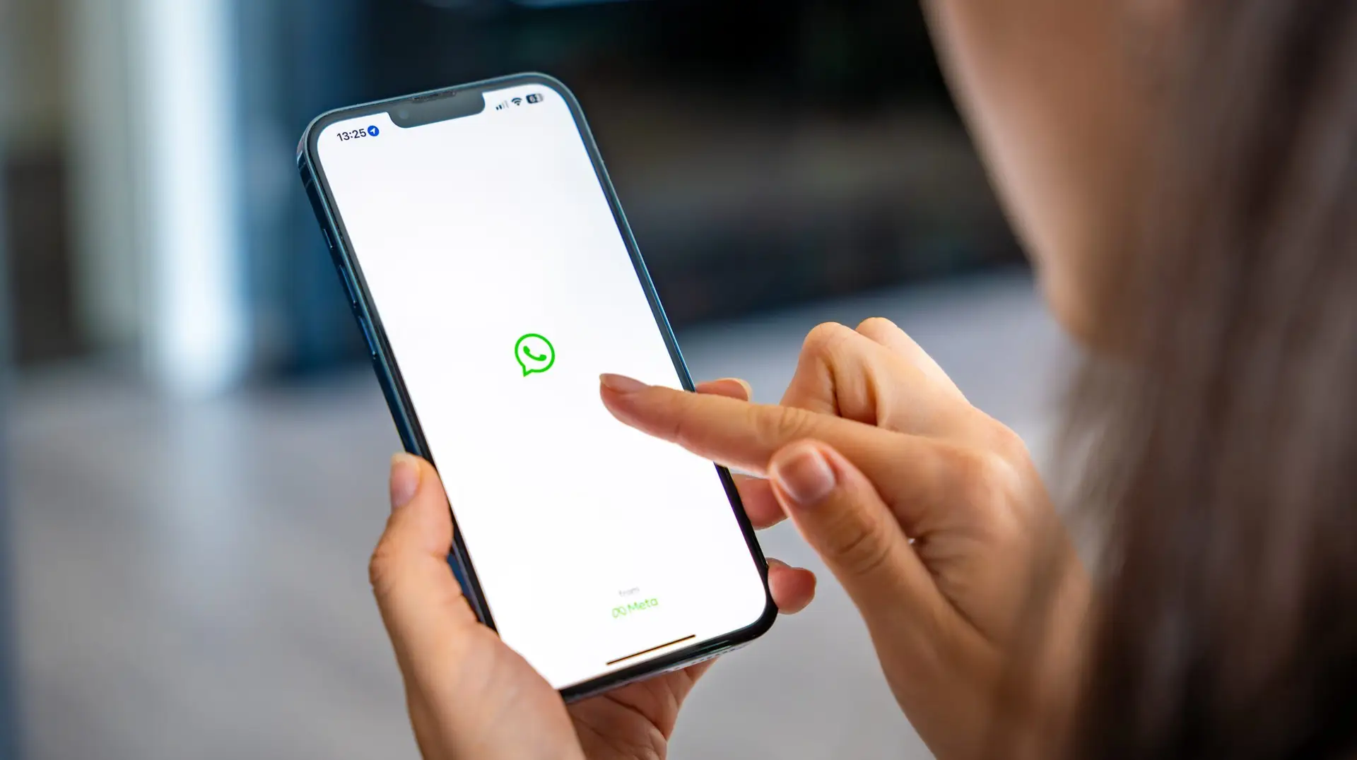whatsapp logo on a phone