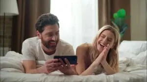 couple laughing at a youtube trend