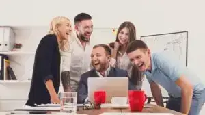 office members doing the bringing random things, tiktok trend