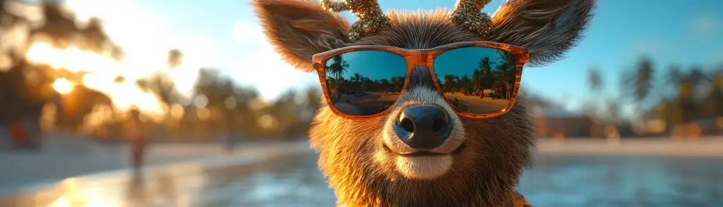 moose with sunglasses