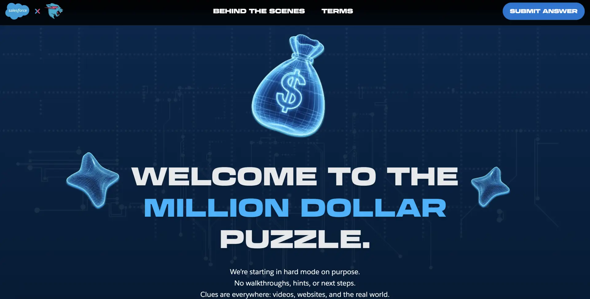 salesforce and mrbeast homepage