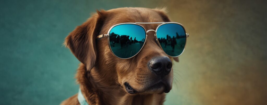 dog with sunglasses