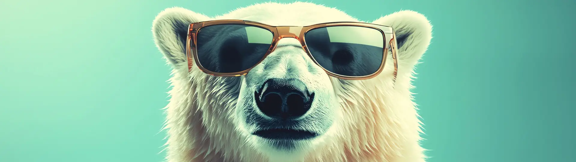 polar bear with sunglasses