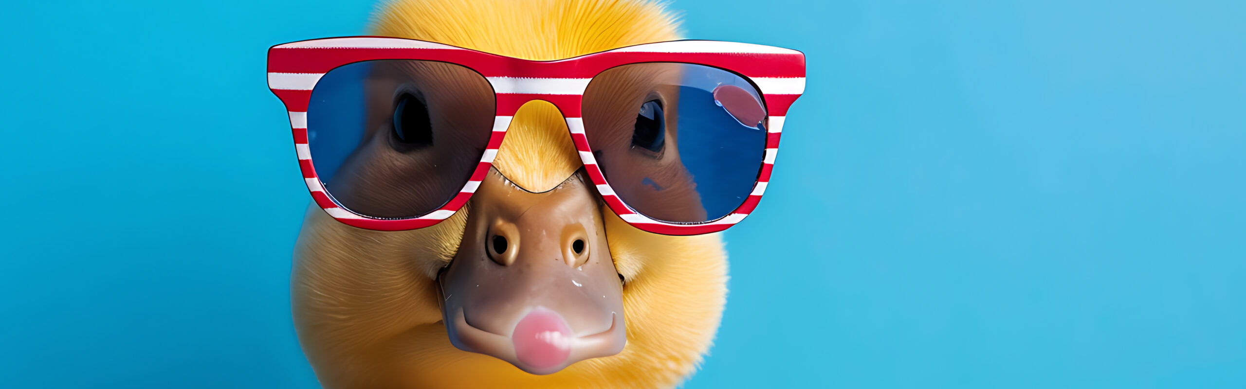 duck with sunglasses