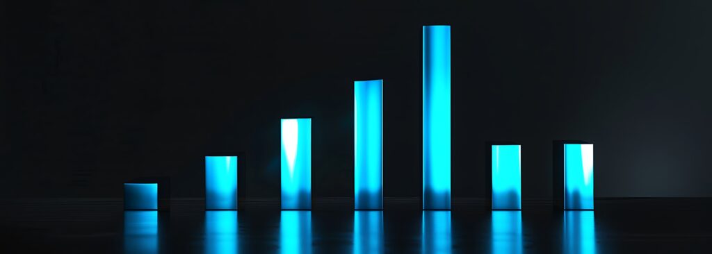 futuristic bar graph