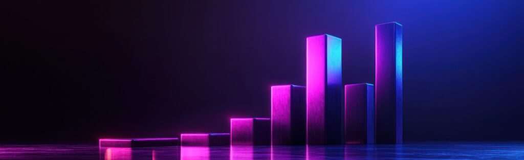 futuristic bar graph