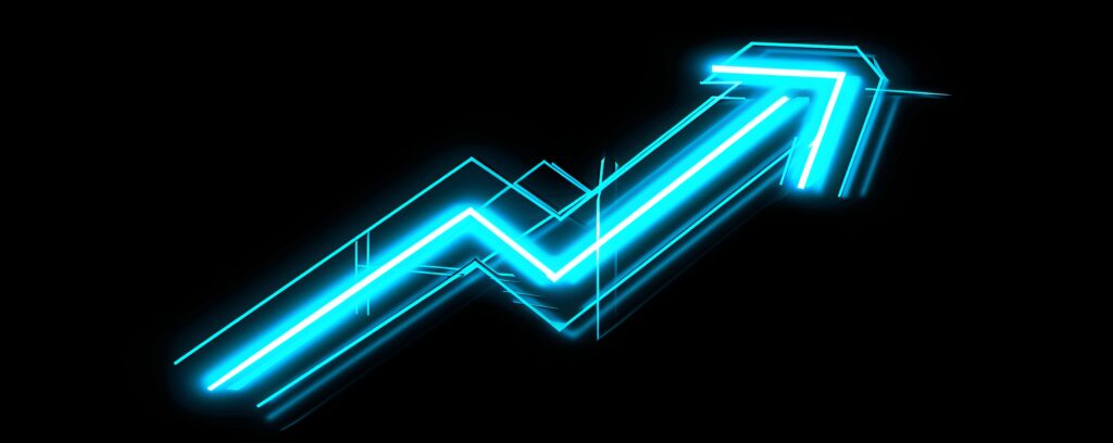 Vibrant Arrow Going Up 