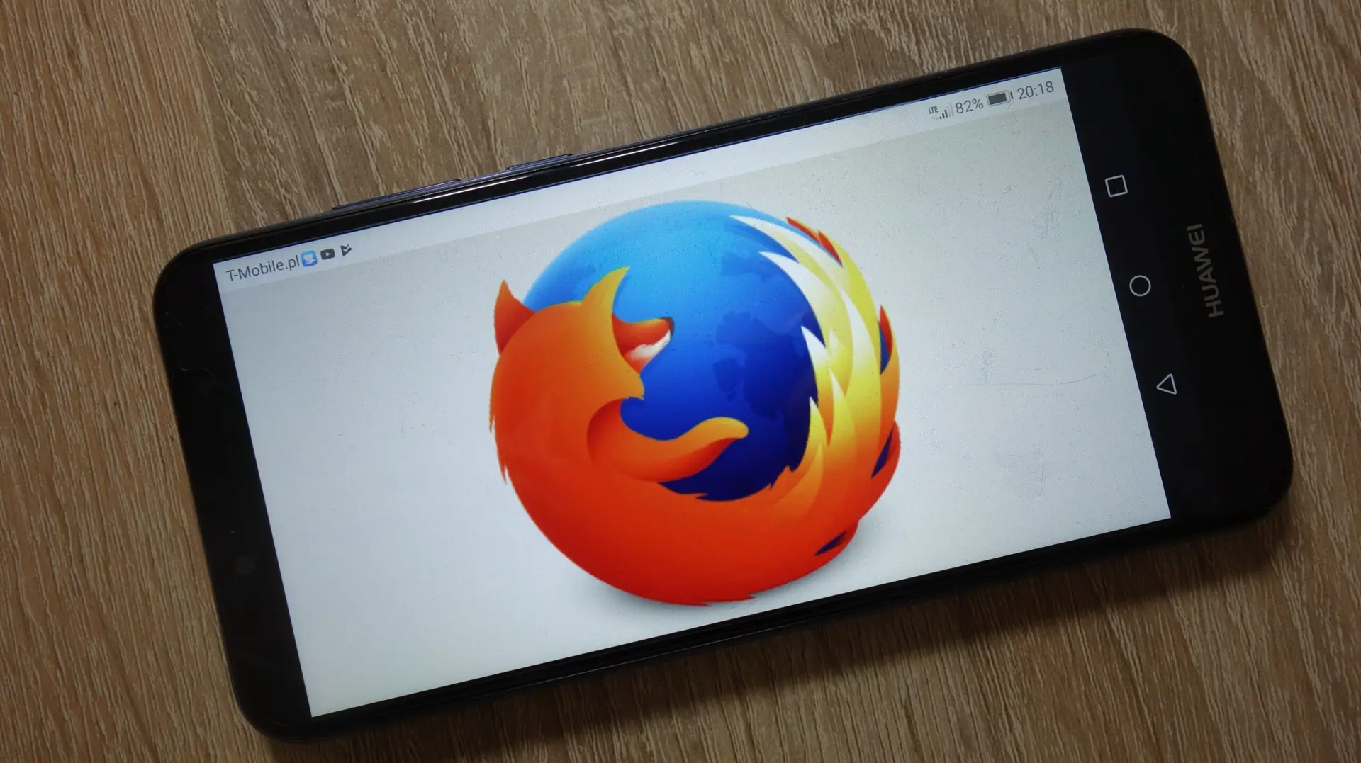 firefox logo on a phone