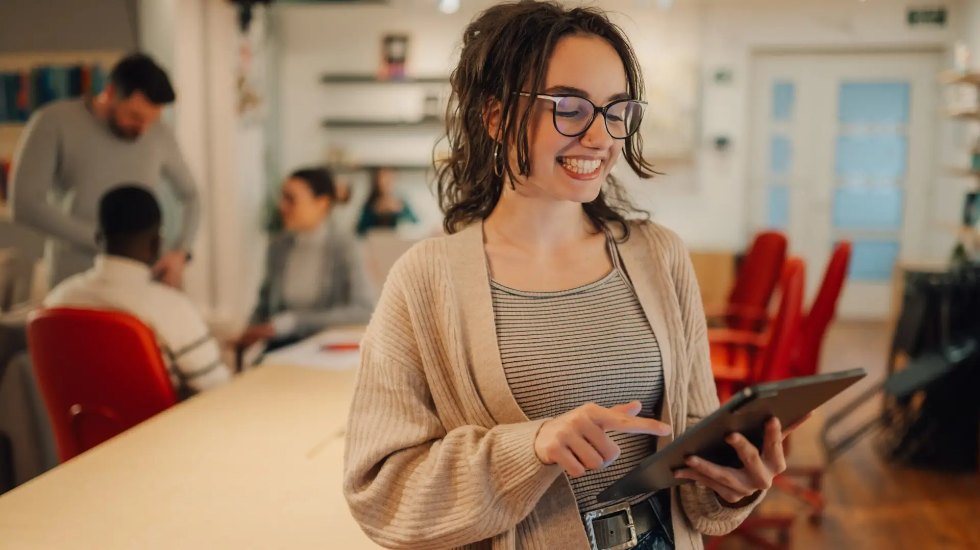 woman working at a marketing job