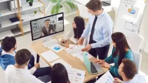 marketing team discussing trends