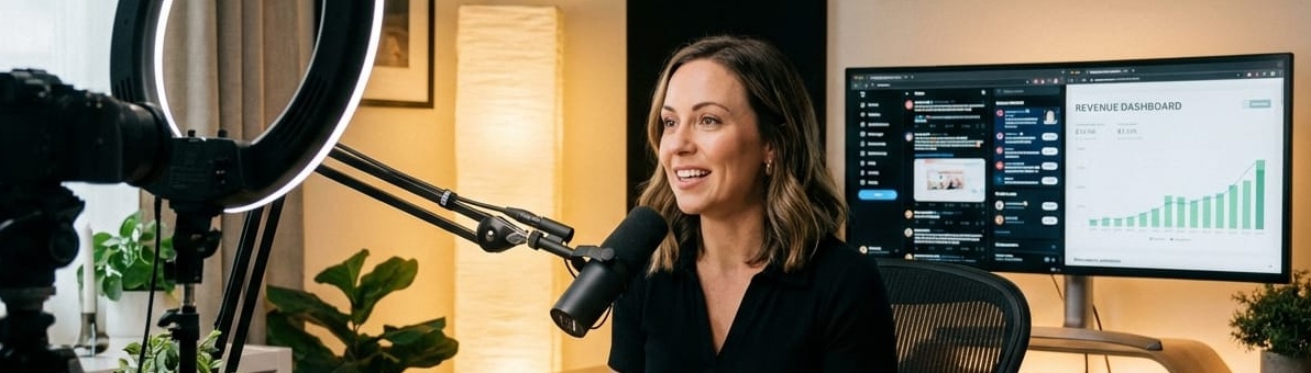 woman recording herself for a social media trend