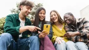 team of social media marketers