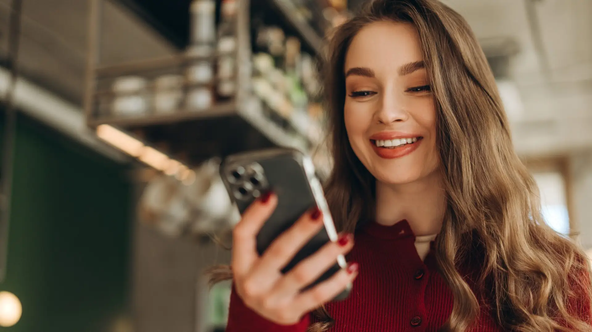 woman recording herself for a marketing trend