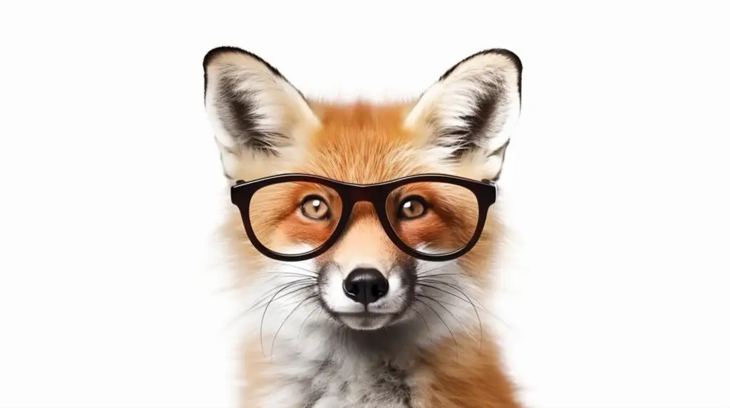 A fox in glasses.
